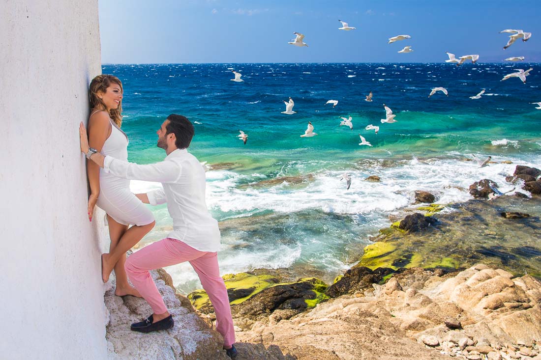 Mykonos honeymoon photo shoot