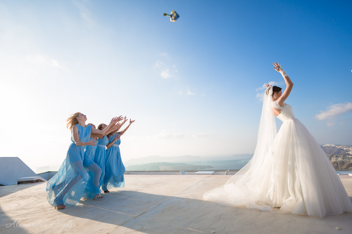 Santorini wedding ceremony photo shoot