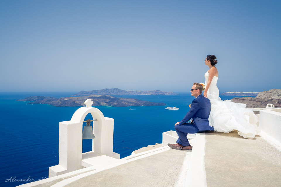 Santorini wedding photographer on Villa Irini Wedding Venue