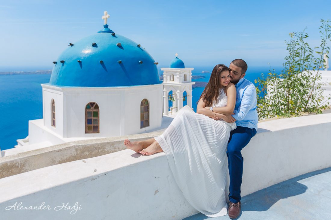 Santorini pre wedding photography