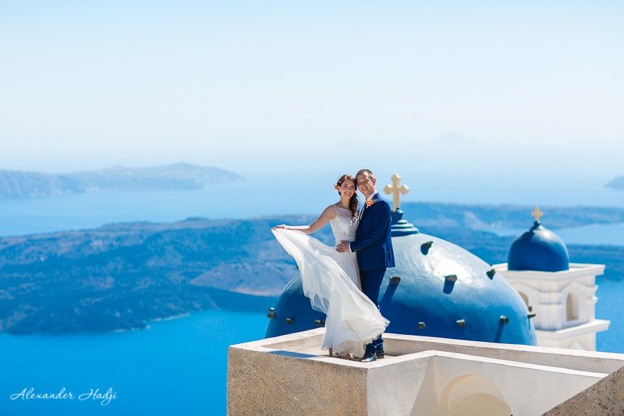 Santorini wedding photo shoot