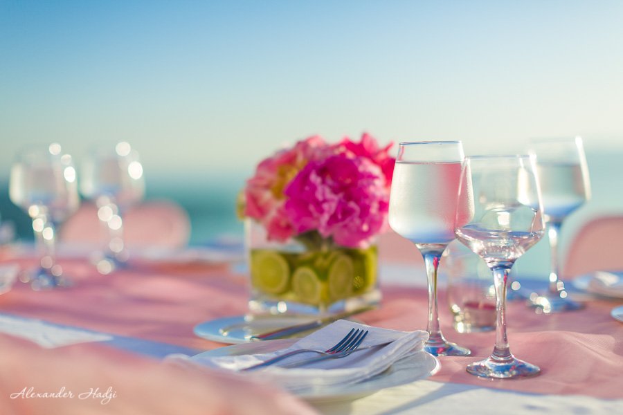 Santorini wedding dinner