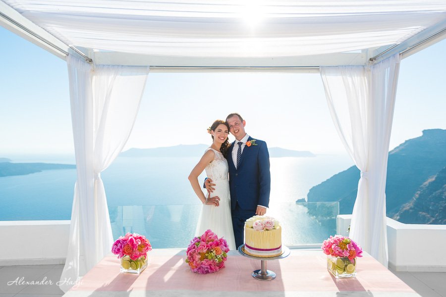 Wedding photography in Santorini Dana Villas